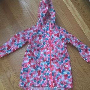 Joules Kids Raincoat with Pink and Blue Polka Dots